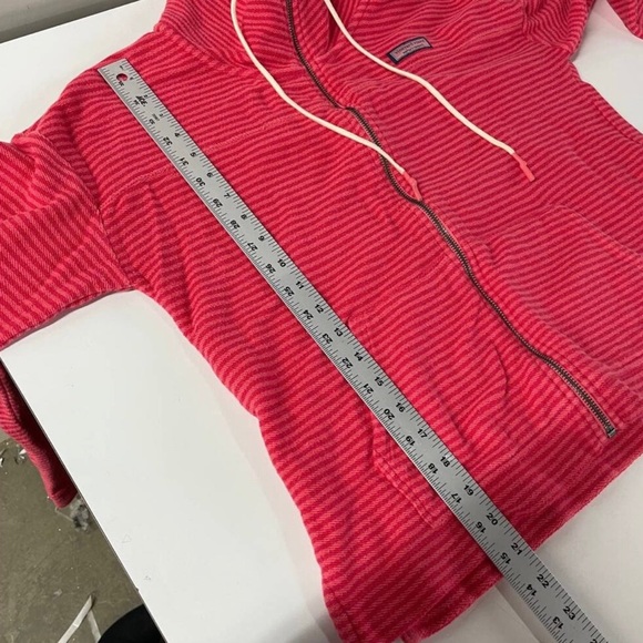 Vineyard Vines Jacket Womens Small Pink Stripe Full Zip Tonal Knit Shep Cotton - Picture 6 of 6